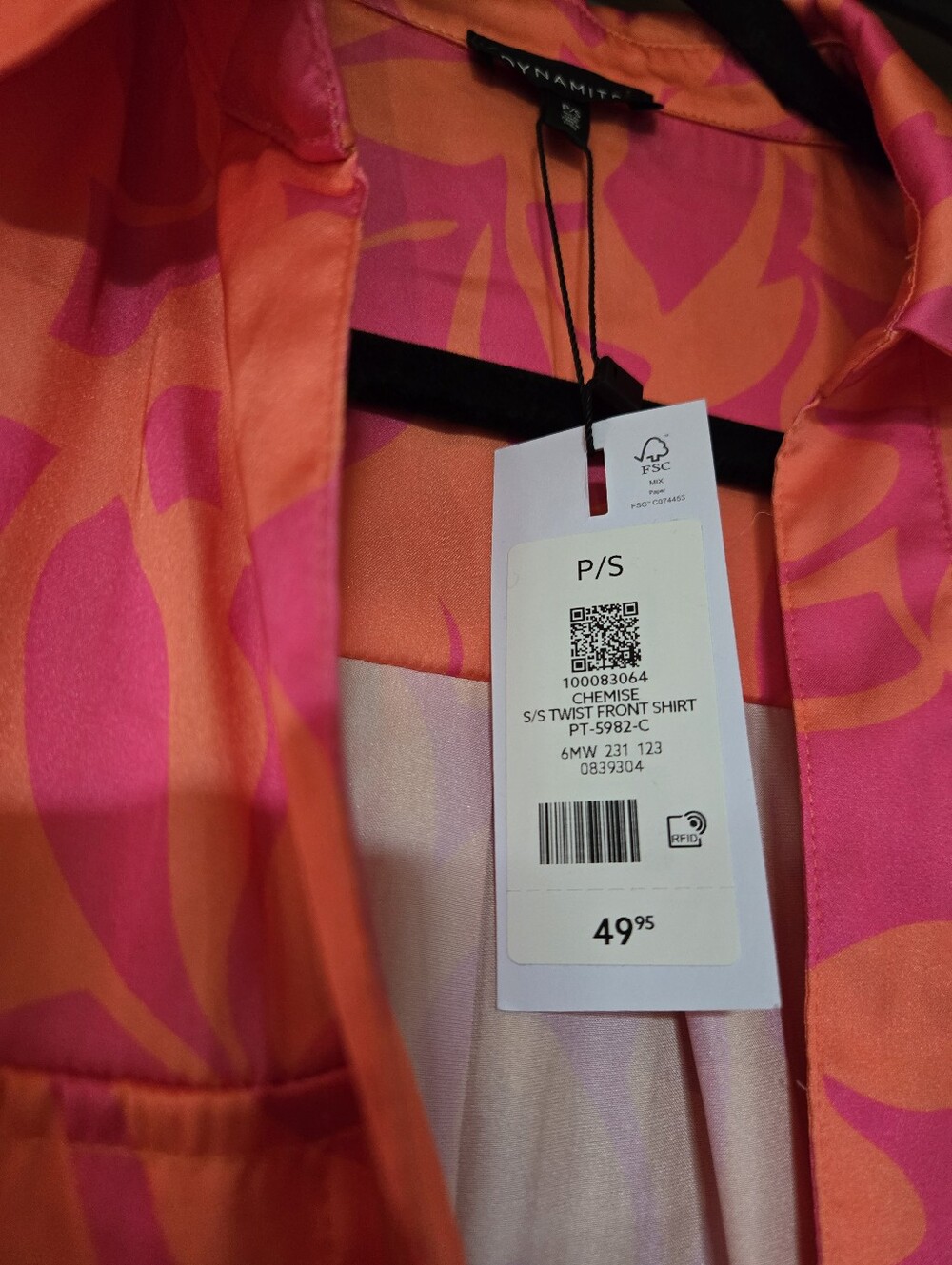 NWT!! Dynamite (50$) | 'Kahlo' Satin Twist Front Crop Top, Size S - Picture 5 of 7
